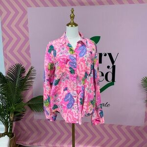 Lilly Pulitzer Pink Floral Shirt
